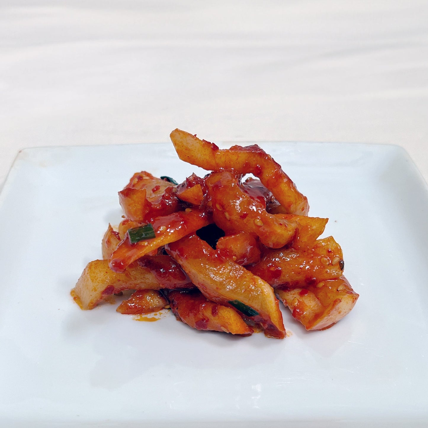 大根チャンジャ　盛り付け