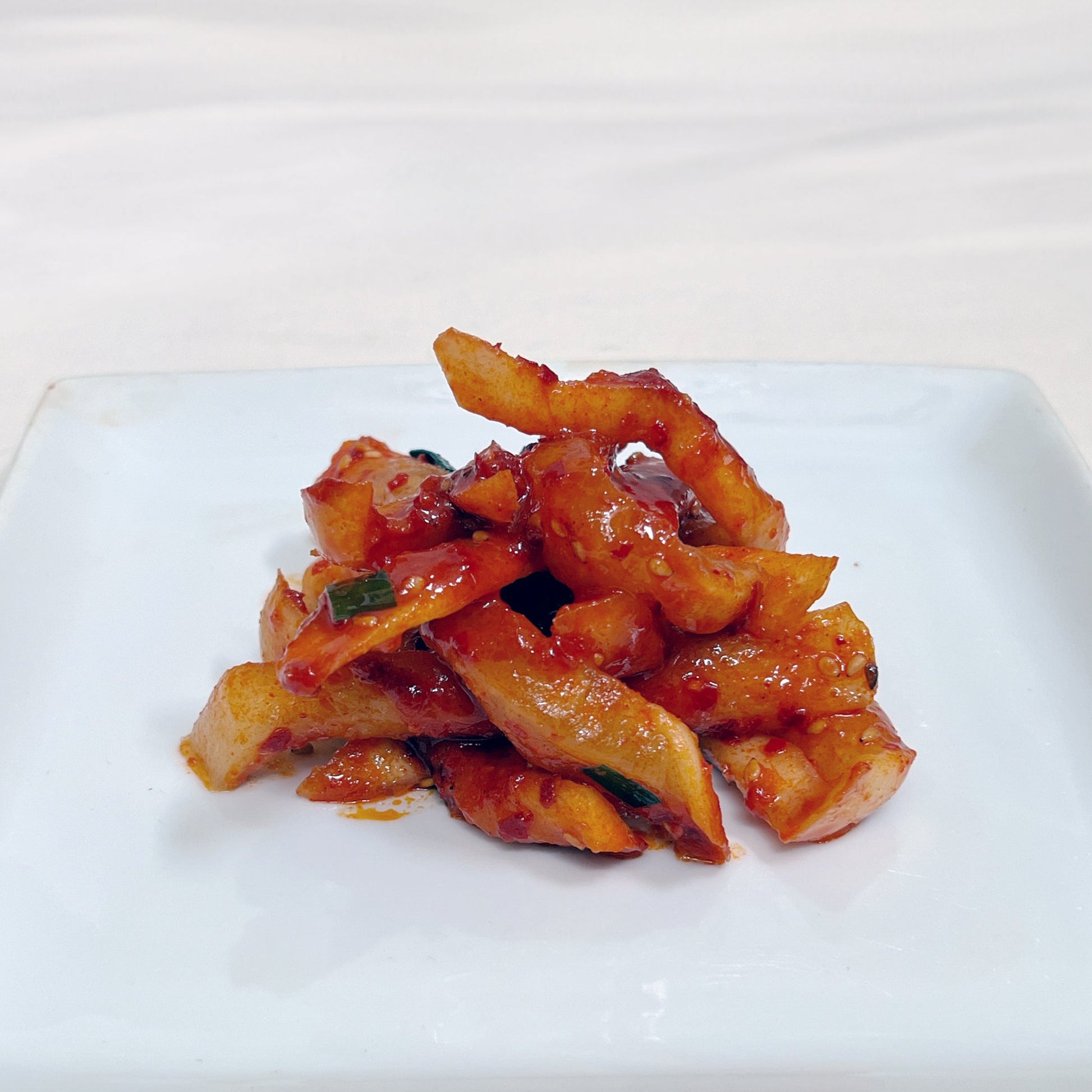 大根チャンジャ　盛り付け