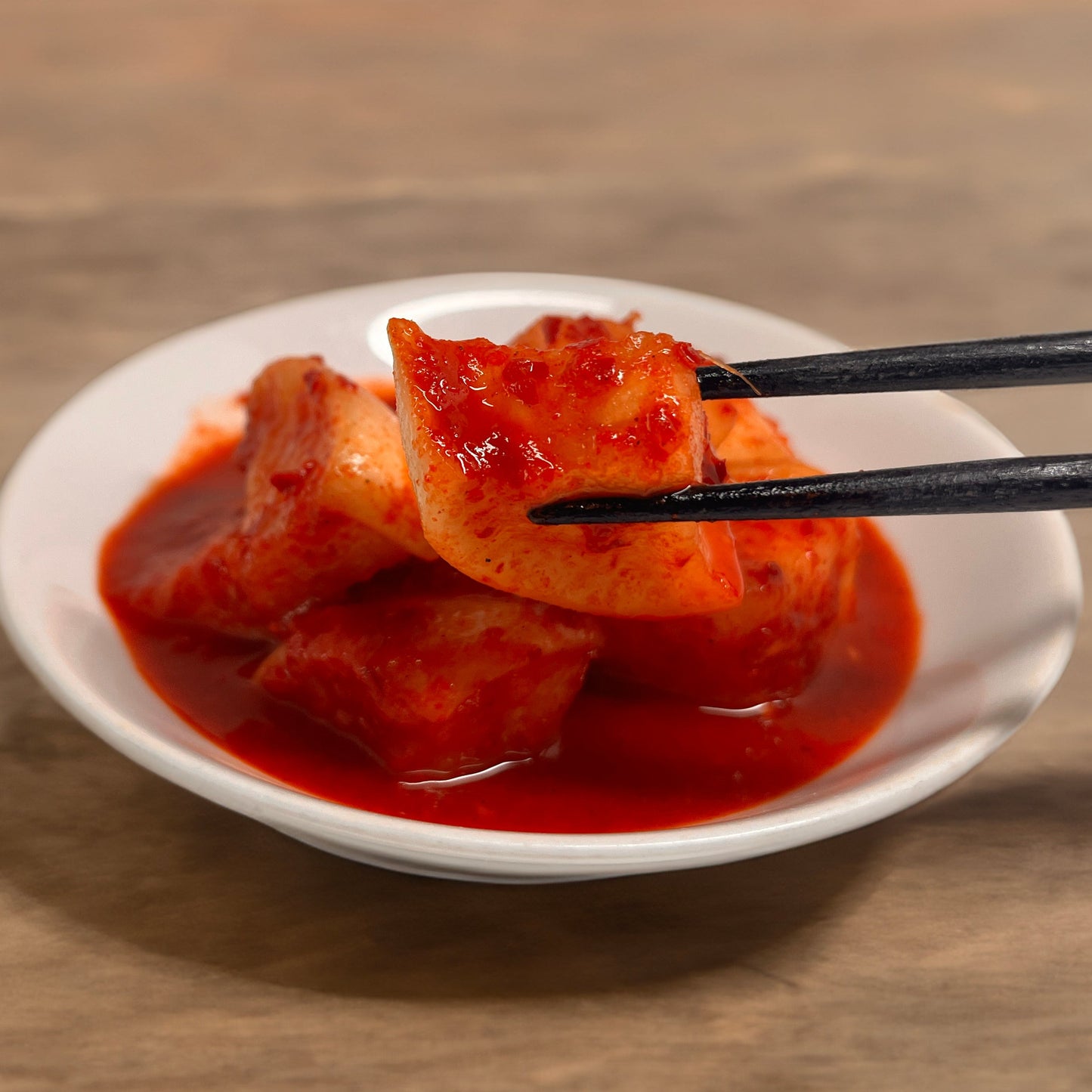 大根キムチ持ち上げ